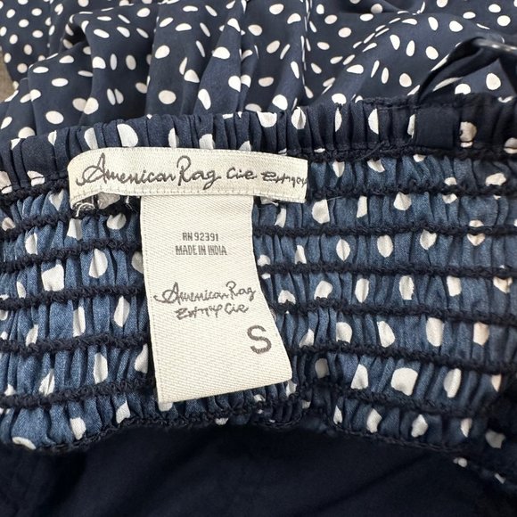 American Rag Polka Dot Mini Dress 50's Inspired Fit & Flare Spaghetti Straps Sma - Picture 2 of 16